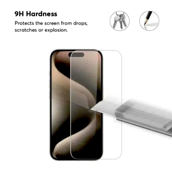 2 Pack For iPhone 15 Series Premium Tempered Glass Screen Protector - Picture 13 of 14